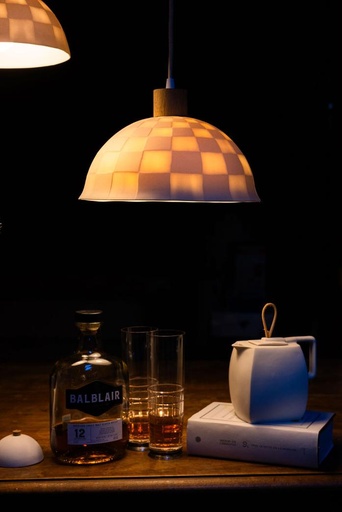 Lampe suspension demi cercle